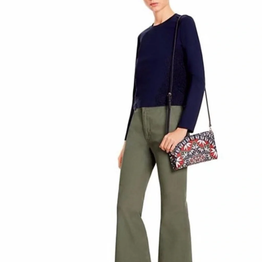 Tory Burch Kerrington Wallet Clutch Crossbody Tory Navy/Pottery NWOT - Picture 14 of 14